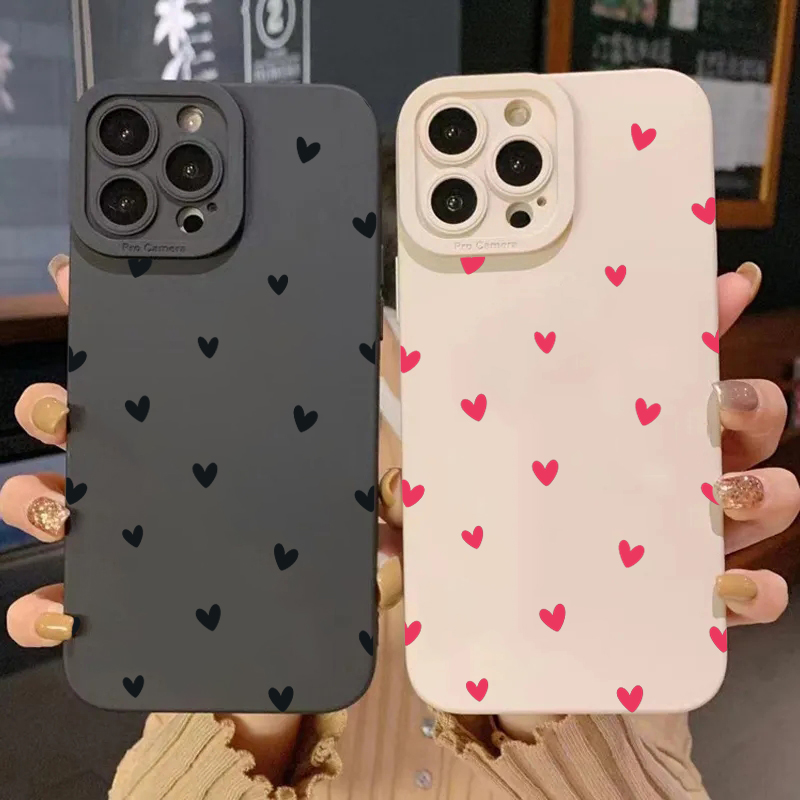 Phone Cases Galaxy S26 Ultra - Черные защитные чехлы с сердечками для