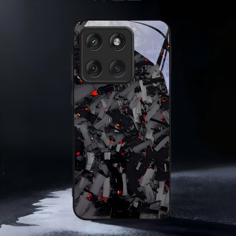 Phone Cases For Motorola - Черный стеклянный чехол для телефона с