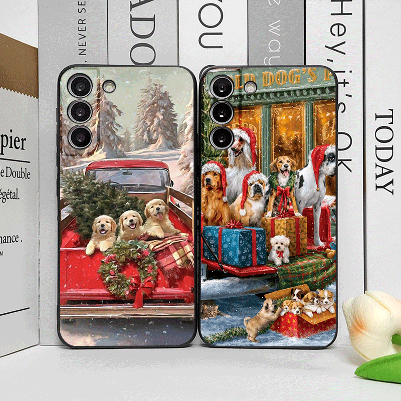 Phone Cases For Motorola - Рождественские грузовики с рисунком собаки, чехол