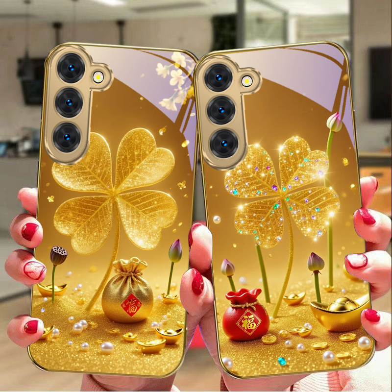 Phone Cases Galaxy S26 Ultra - Огромный золотой чехол-клевер для Samsung Galaxy